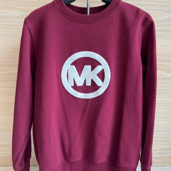 Michael Kors Shearling Accent Logo Monogram Sweatshirt - Picture 3 of 5